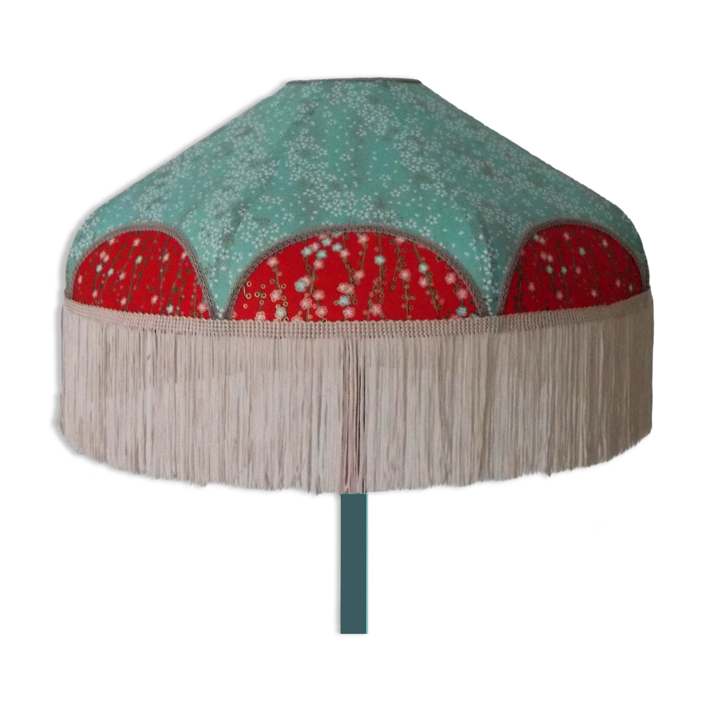 Retro lampshade with fringe "Loubianca".