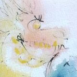 Michel constant. Watercolor on paper.