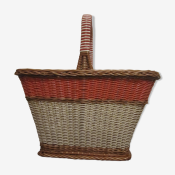 Scoubidou basket and rattan