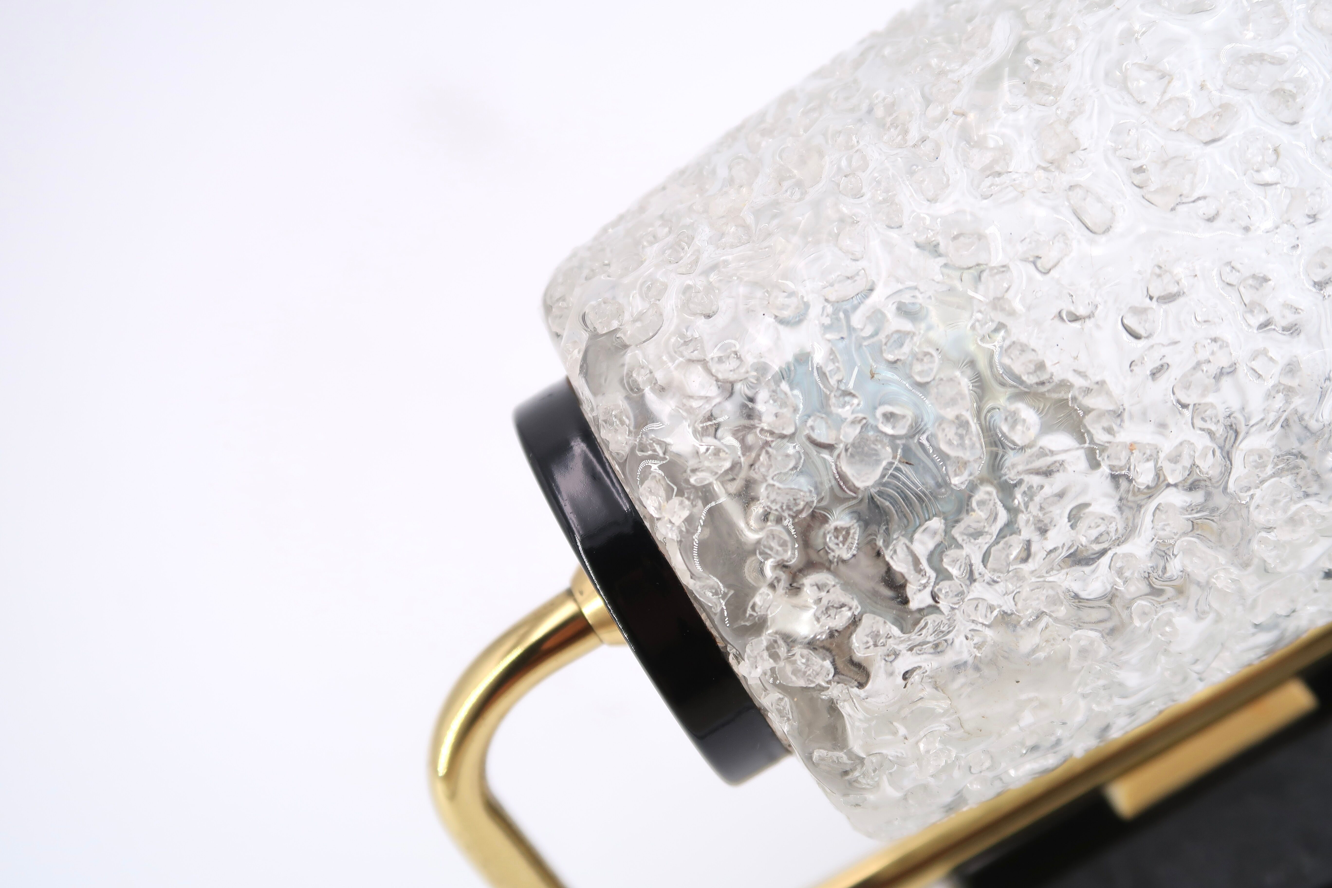 Pair of gold and black metal sconces, 50s