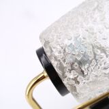 Pair of gold and black metal sconces, 50s