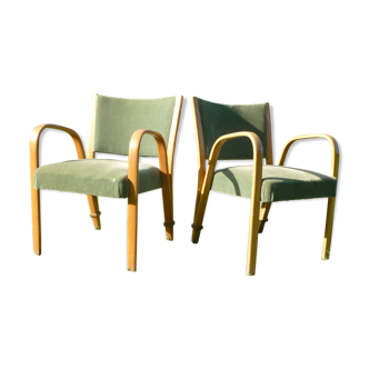 Pair of Steiner 50's armchairs