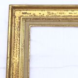 1950s frame in gilded wood aged effect and fabric