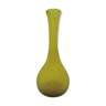 Yellow glass vase with bubble details