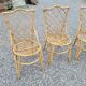 7 vintage rattan chairs