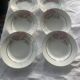 6 assiettes creuses en porcelaine motif pivoines art déco