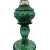 Malachite glass table lamp, Czechoslovakia, 1960s | Vintage MCM