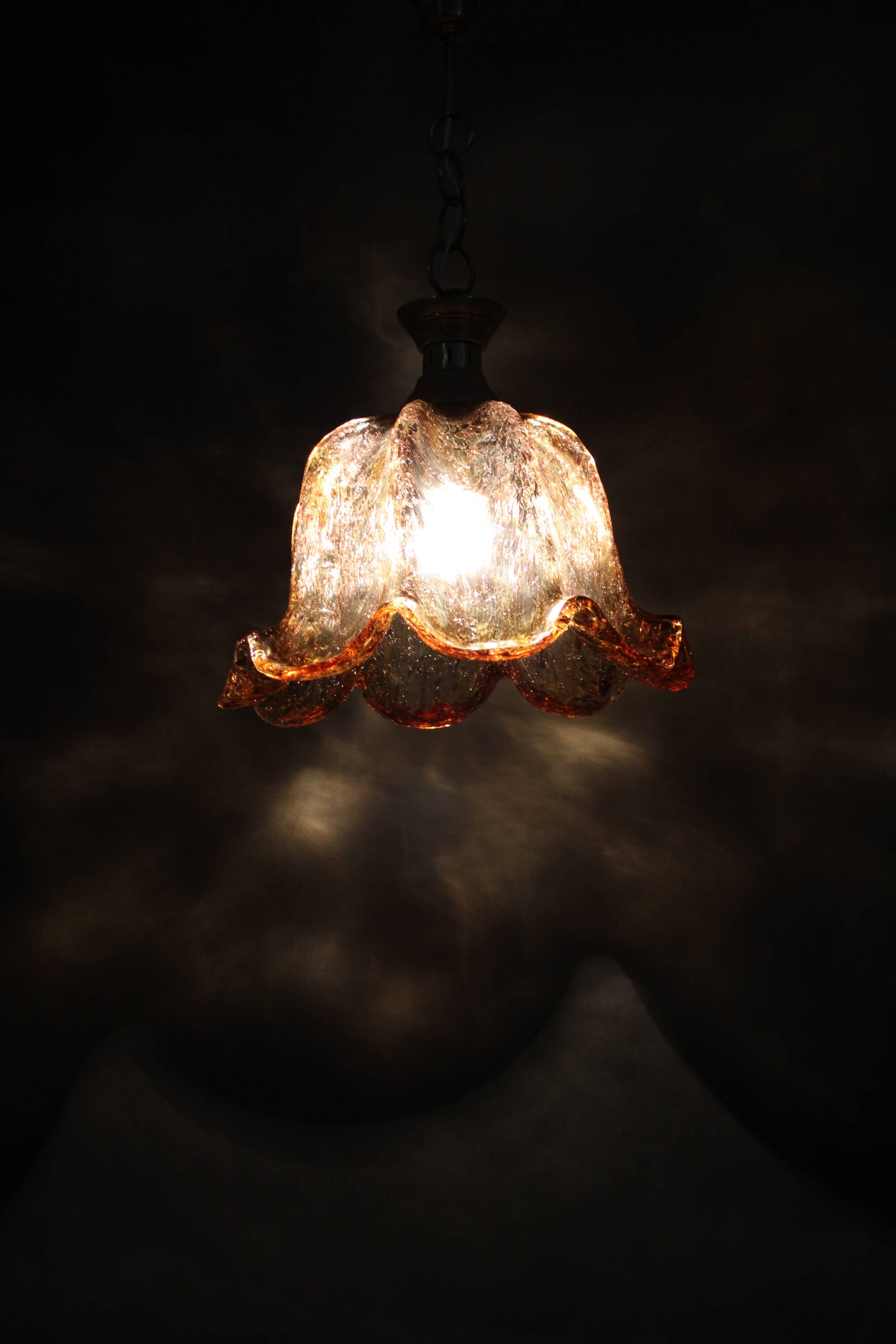 1980s Large Murano Glass Pendant Light, Italy