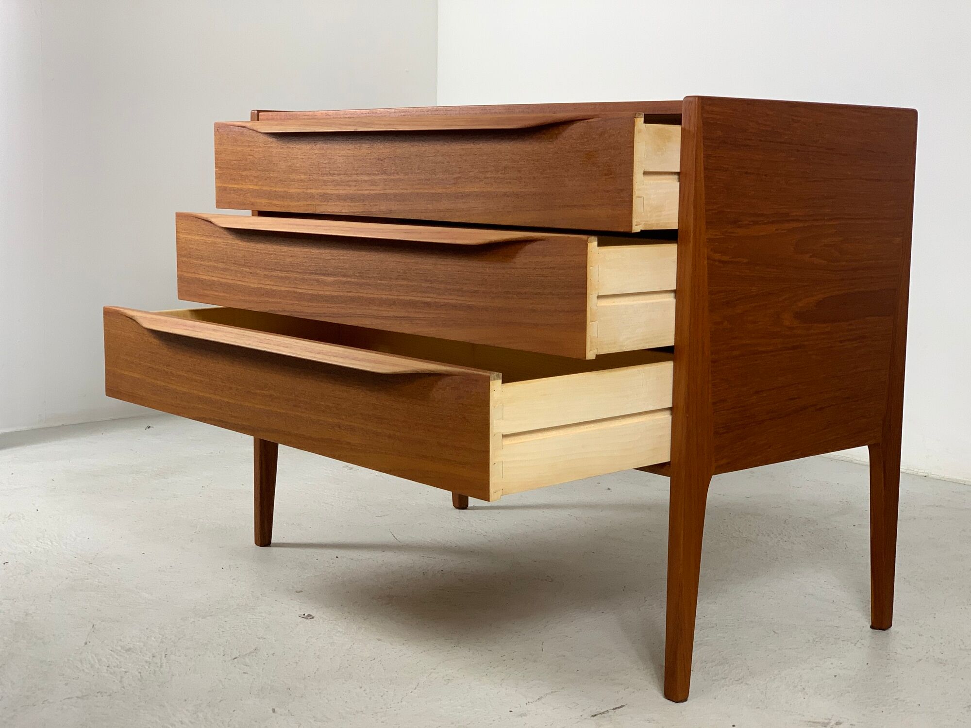 2x Kai Kristiansen teak chest of drawers for Aksel Kjersgaard