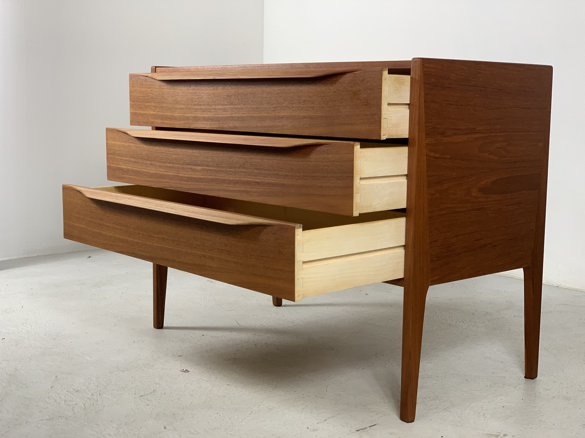 2x Kai Kristiansen teak chest of drawers for Aksel Kjersgaard