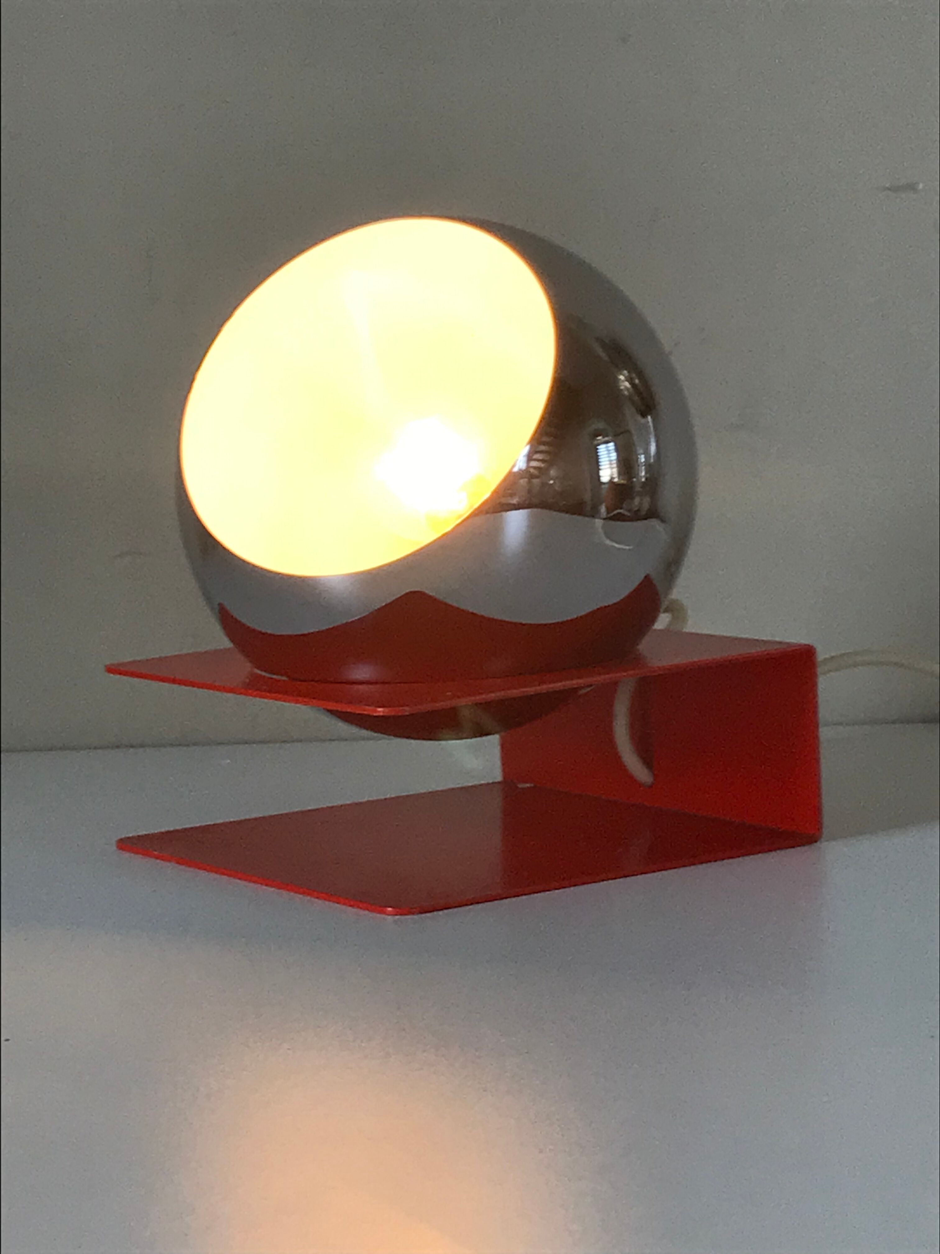 Vintage eye ball lamp design 70s