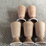 Série de 5 tasses en grès