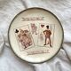 2 iron earth dessert plates HB Choisy le Roi card game theme