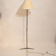 Lampadaire années 60 tripode doré