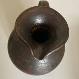 potter's pitcher vase in sandstone turned with coil Puisaye 1970