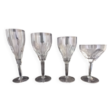 Set of Twenty-three Crystal Drinking Glasses attr. to Val Saint Lambert, Fr