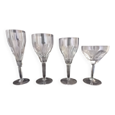 Set of Twenty-three Crystal Drinking Glasses attr. to Val Saint Lambert, Fr