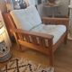Vintage pine armchair