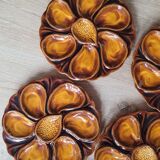La Redoute x Selency set of 6 brown oyster plates