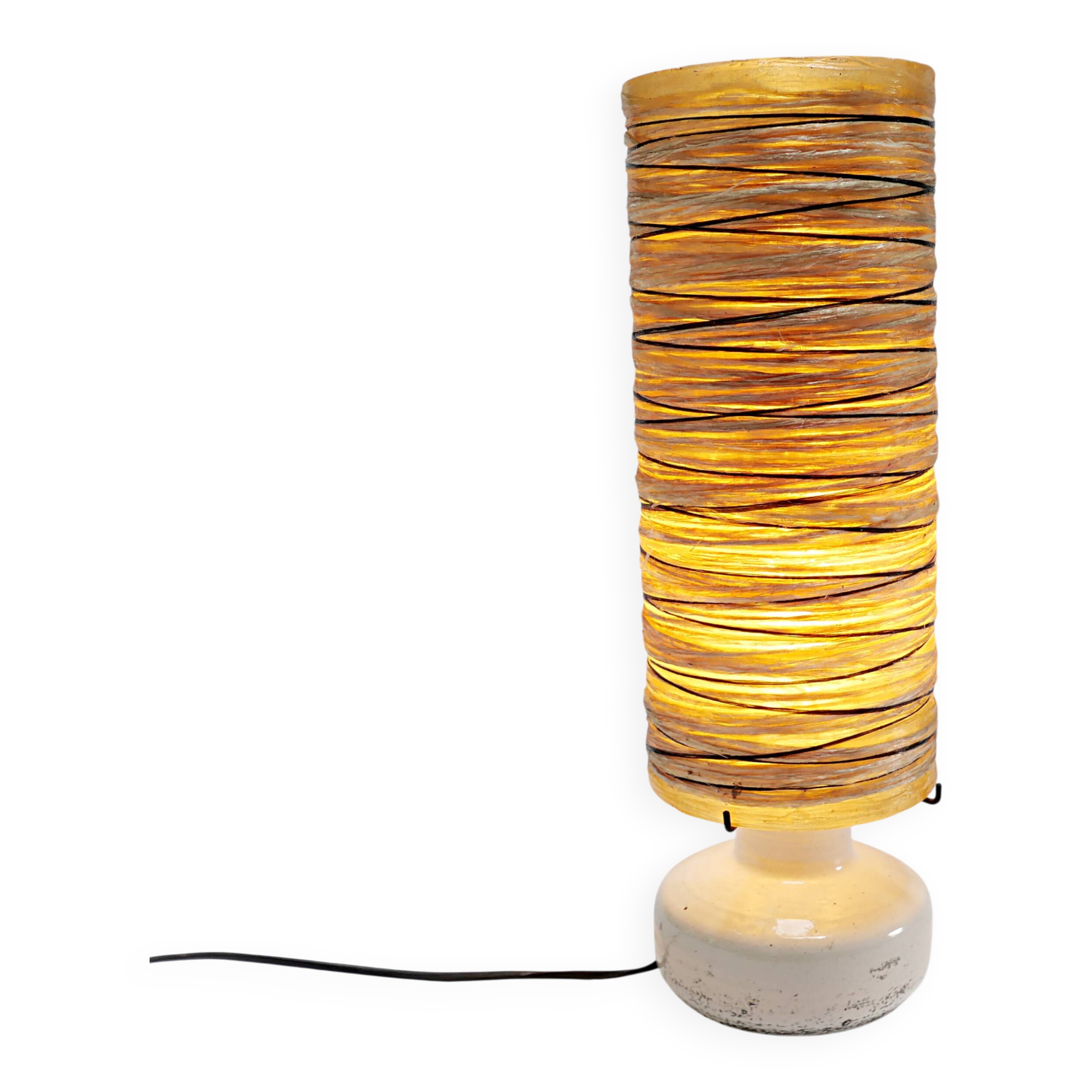 Vintage lamp from the 70s, design 1970s, ACCOLAY ceramic, resin, fiberglass
