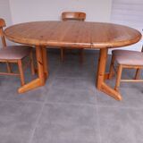 Chaises et table Danemark années 1980