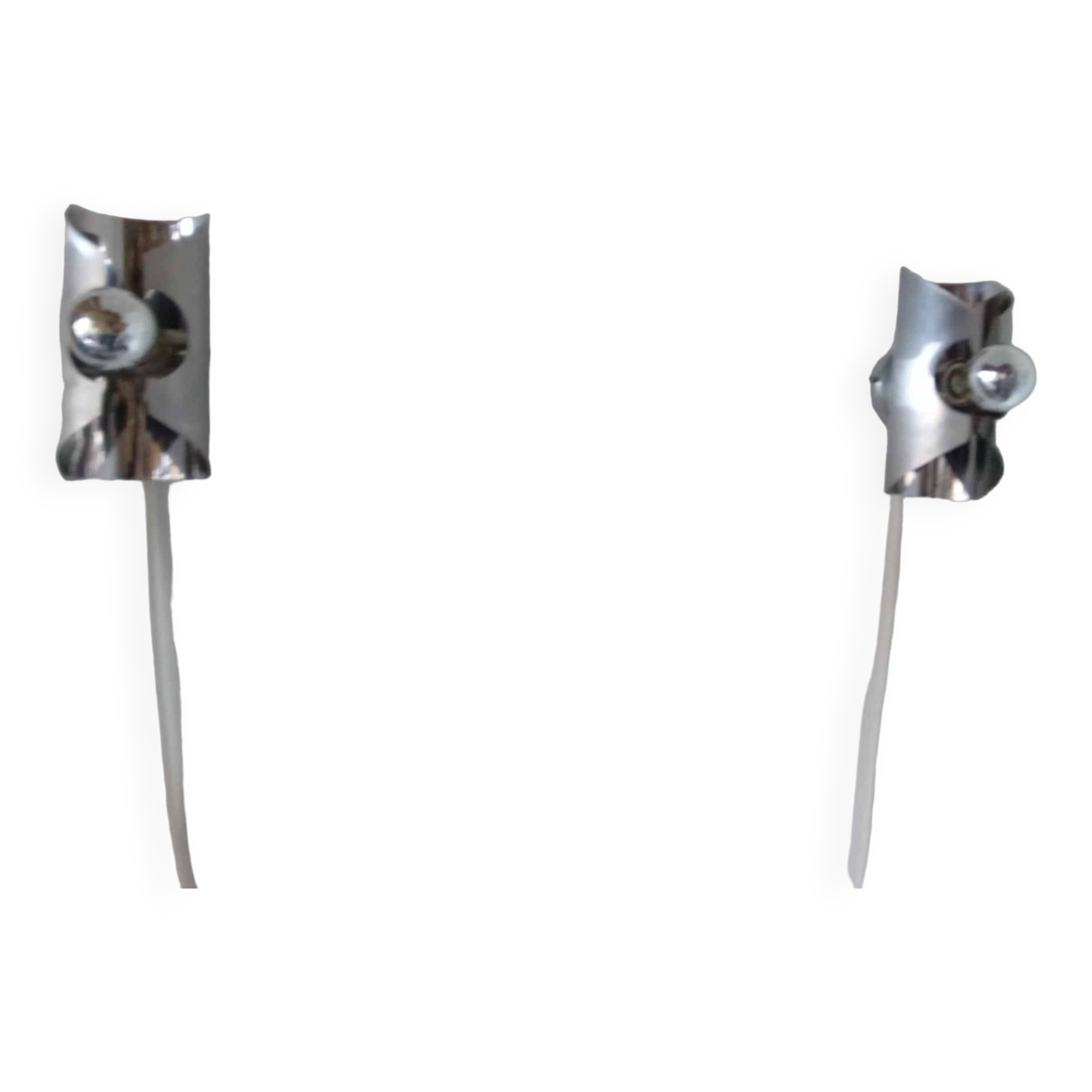Paire d'appliques  Space Art années 70 inox