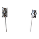 Paire d'appliques  Space Art années 70 inox