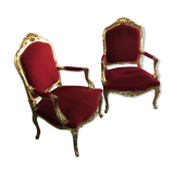 Paire de fauteuils style Louis XV