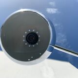 Italian lily of the valley floor lamp, design Goffredo Reggiani, 3 lights in chromed metal, 1970