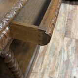 Renaissance style oak castle coat rack circa 1850
