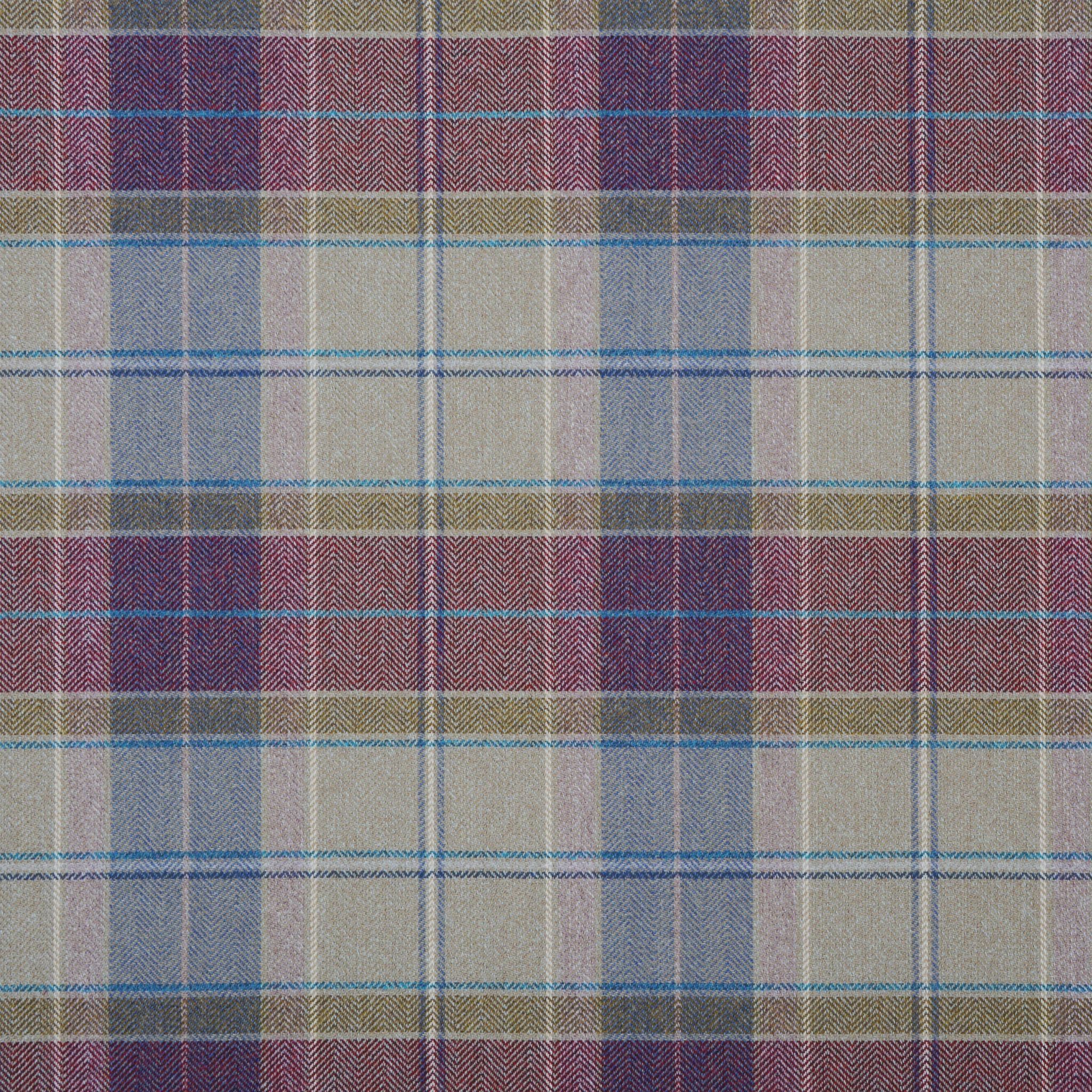 Classic Scottish chair in red burgundy tartan pattern, mid-century, Europe, 1960s.