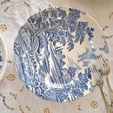Mismatched antique dinner plates