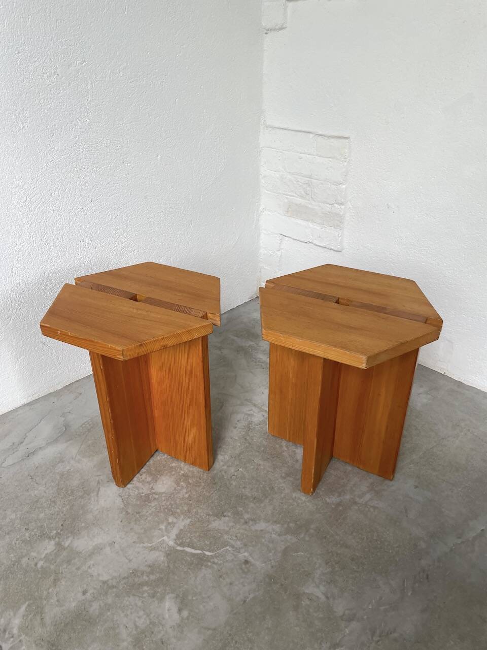 Pair of René Martin stools