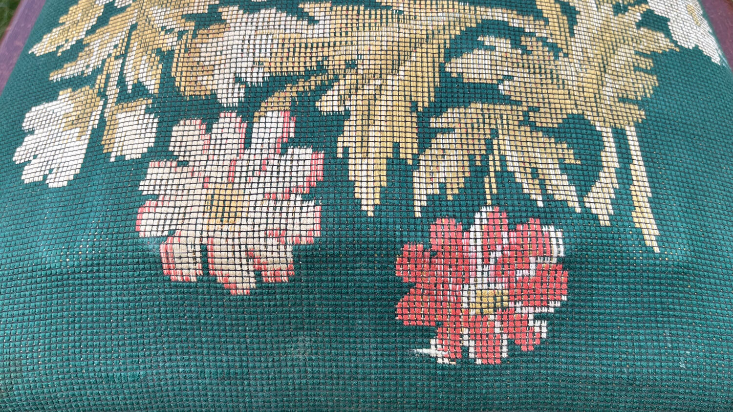 Vintage upholstery wooden chair