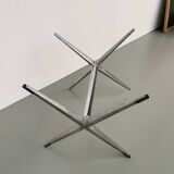 60s marble table with chrome cross base