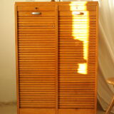 Radia vintage oak double curtain binder cabinet