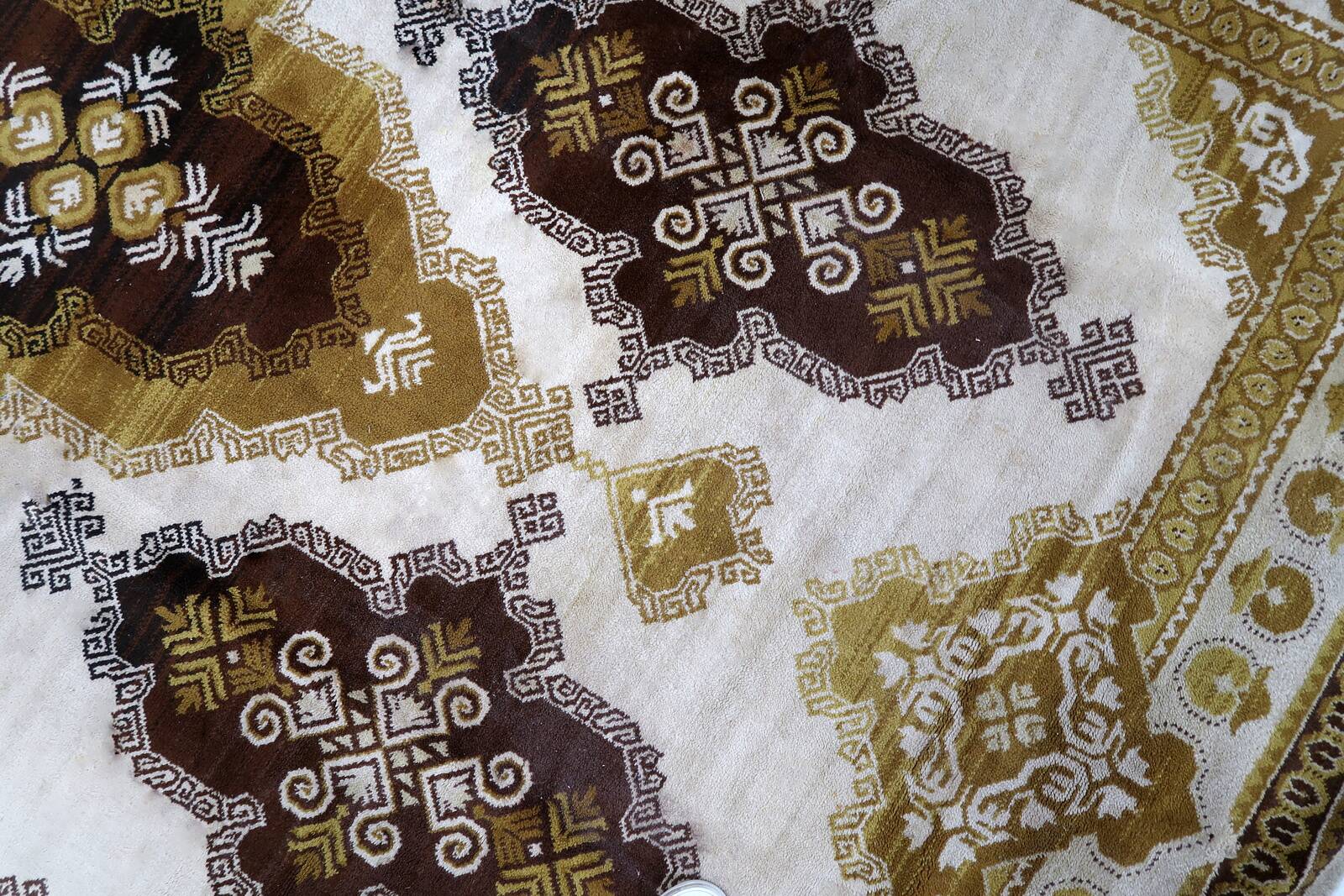 Tapis vintage français Savonnerie 242cm x 349cm - 1C1014