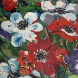 Bouquet of anemones = signed painting