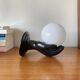 Pair of black ceramic wall lights from the 70s and 80s.