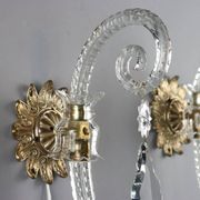 Antique wall sconces in crystal glass, Italy, 20th century