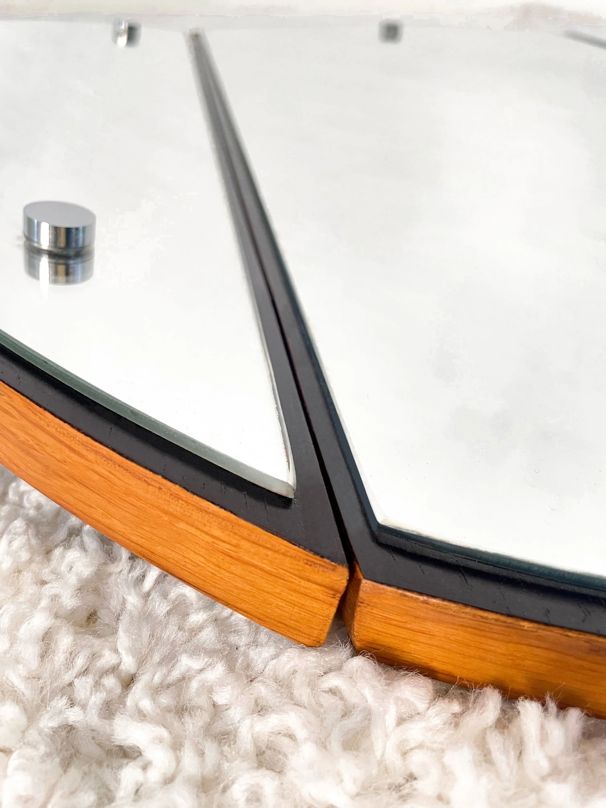 Mid-century triptych mirror