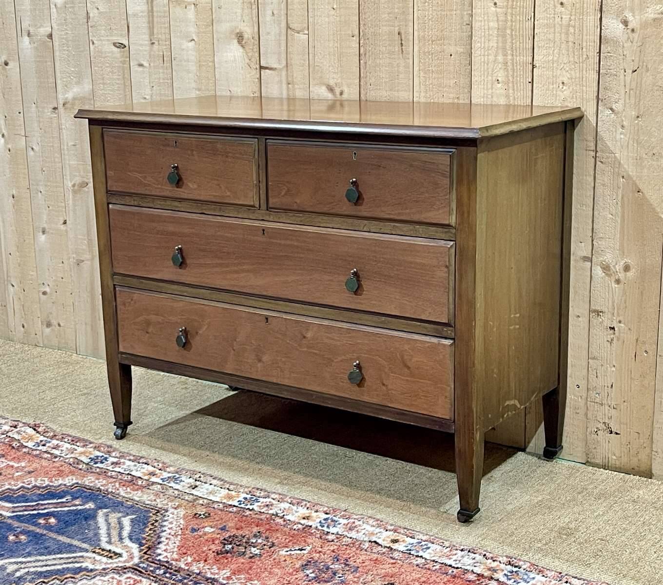 1930s English mahogany chest of drawers