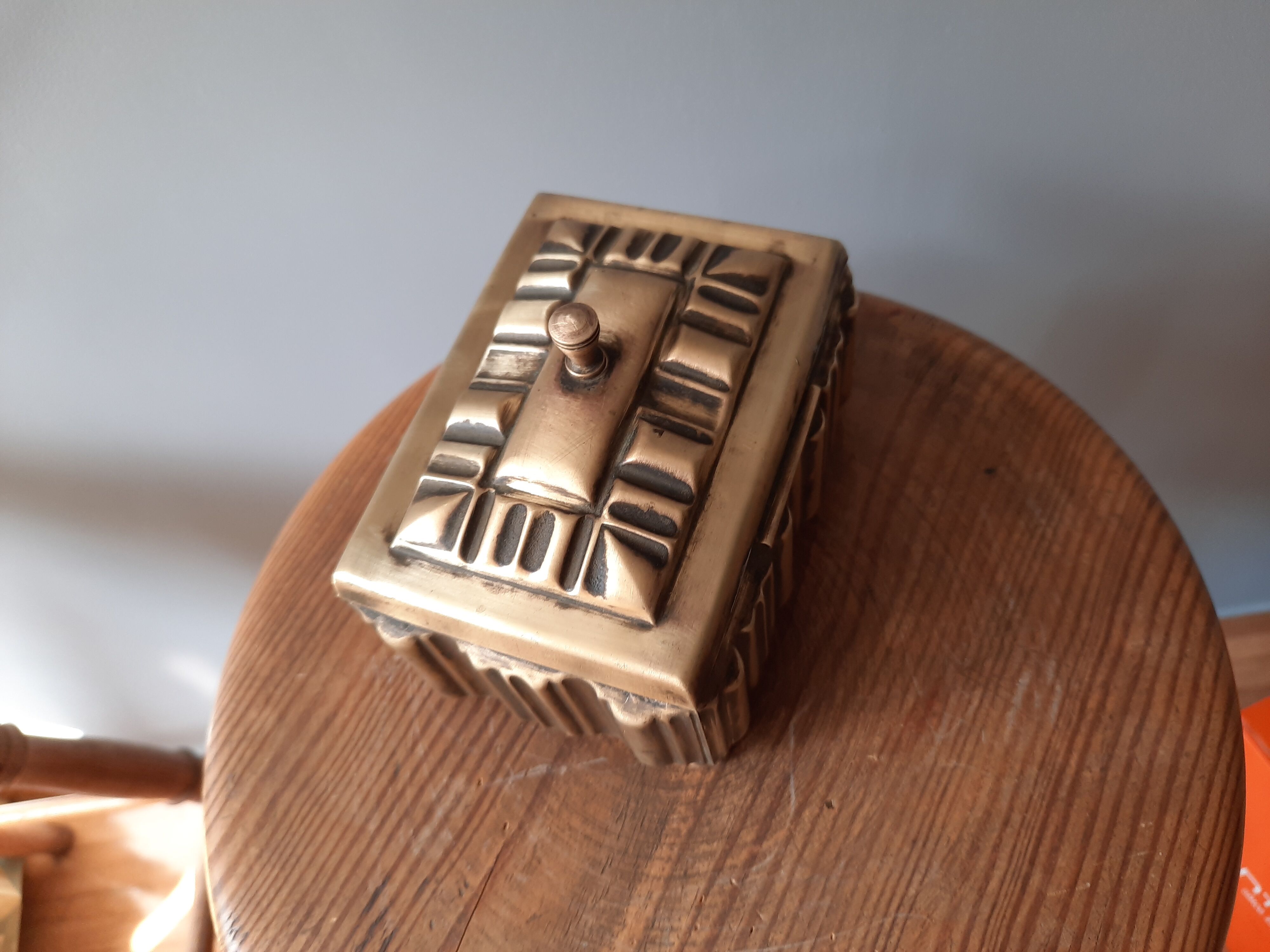 Brass art deco box