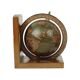Vintage Set of Wooden Globe Bookends from the 1970s