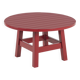 Round coffee table made of solid wood, handmade, Bacon collection.