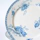 Pair of Sarreguemines ironstone dinner plates, Royat pattern, 19th century