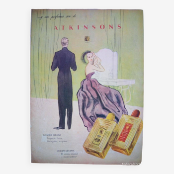 An Atkinson Cologne paper advertisement from a 1940 period magazine