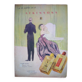 Publicité papier eau de Cologne Atkinson issue d'une revue d'époque 1940