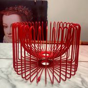 Tradig fruit basket by Ehlen Johansson red metal