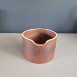 Pitcher - cream pot - in brown glazed earthenware